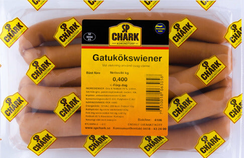Korv gatukökswiener 400g SP Chark