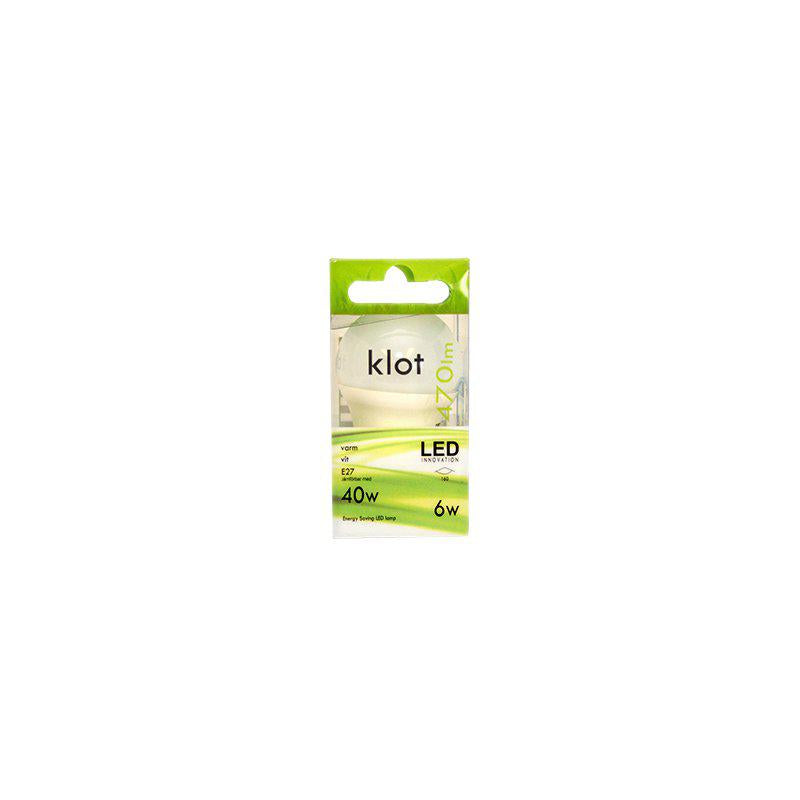Klotlampa LED 6W =40w E27 470 lumen