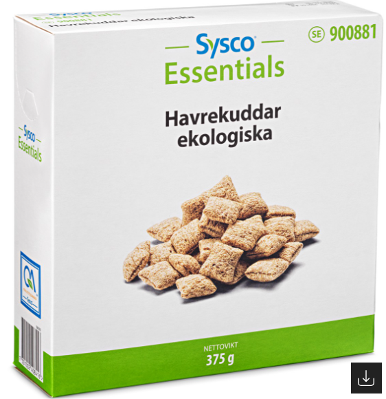 Frukostflingor Havrekuddar 375g Sysco