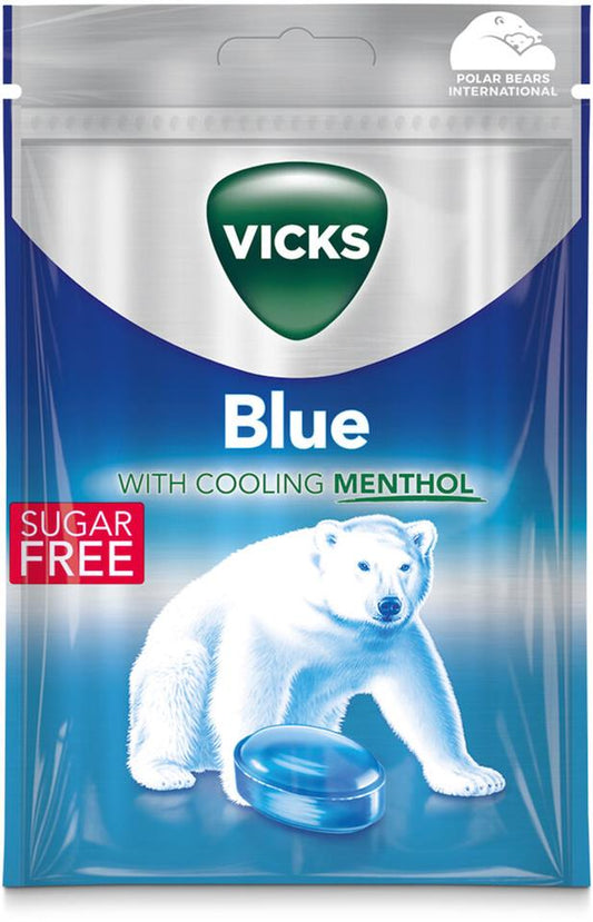 Halstablett Blue Extra Strong 72g, Vicks