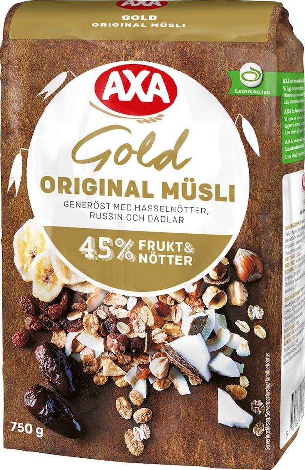 Müsli 45% Frukt & Nötter 750g AXA