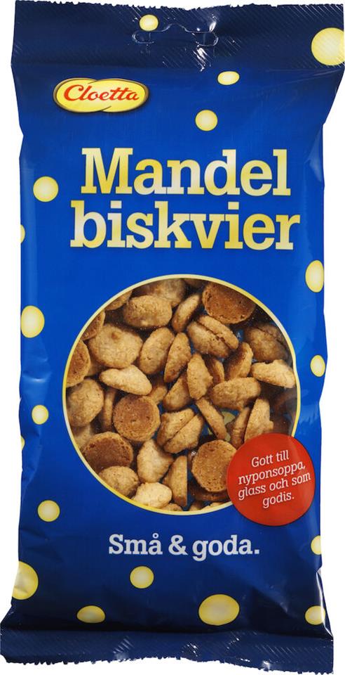 Mandelbiskvier 150g Cloetta