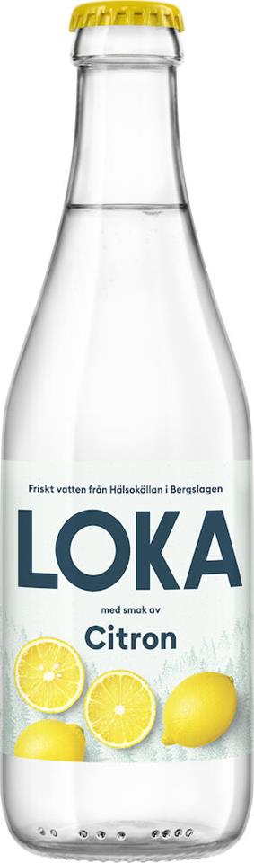 Vatten Kolsyrat Citron 33cl Glasflaska Loka