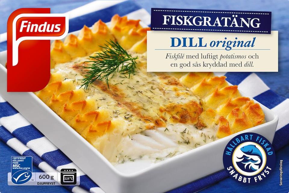 Fiskgratäng Dill Fryst 600g Findus