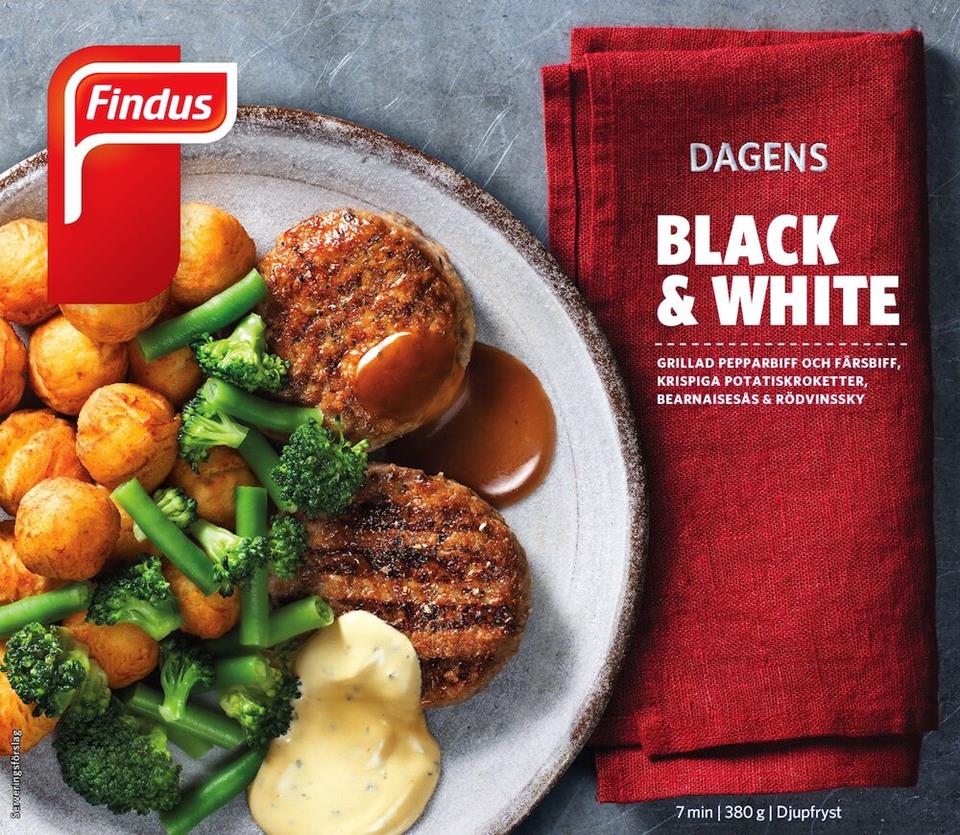 Dagens Black & White Fryst 380g Findus