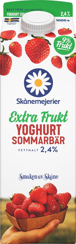 Yoghurt Sommarbär 2,5% 1l Skånemejerier