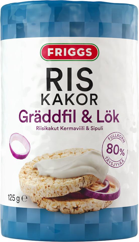 Riskakor med smak av Gräddfil & lök 125g Friggs