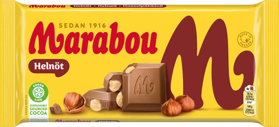 Chokladkaka Helnöt 200g Marabou