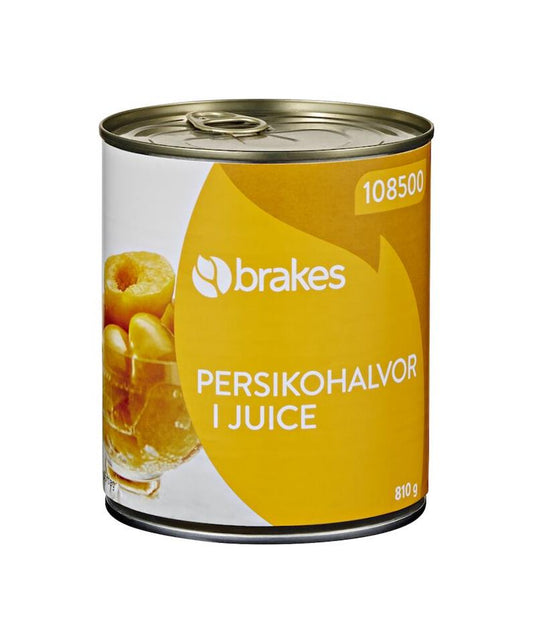 Persikohalvor i Juice 810g Brakes