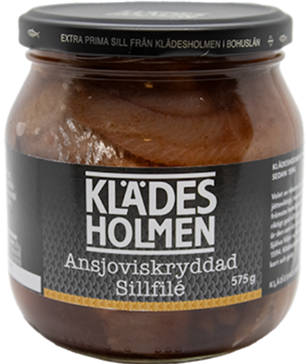 Ansjoviskryddad sillfile' 550g Klädesholmen