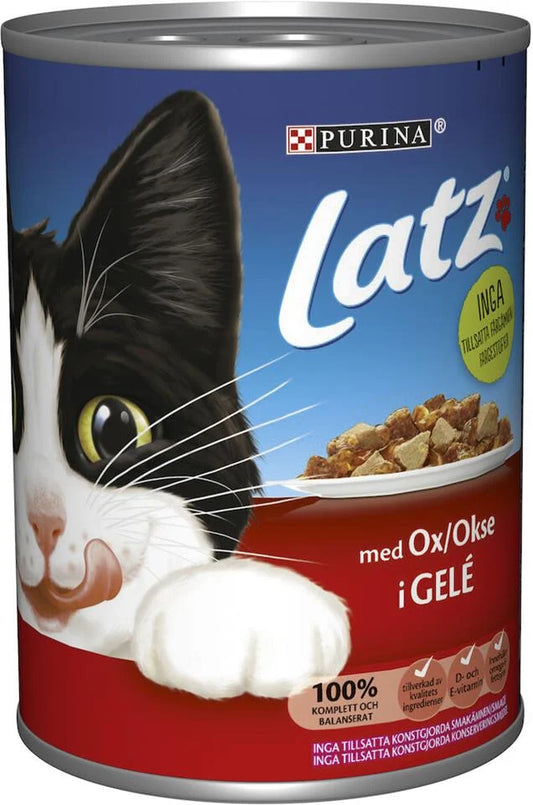 Våtfoder Katt Oxkött 400g Purina Latz