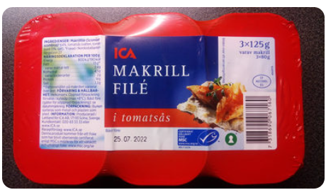 Makrill 125g 3p