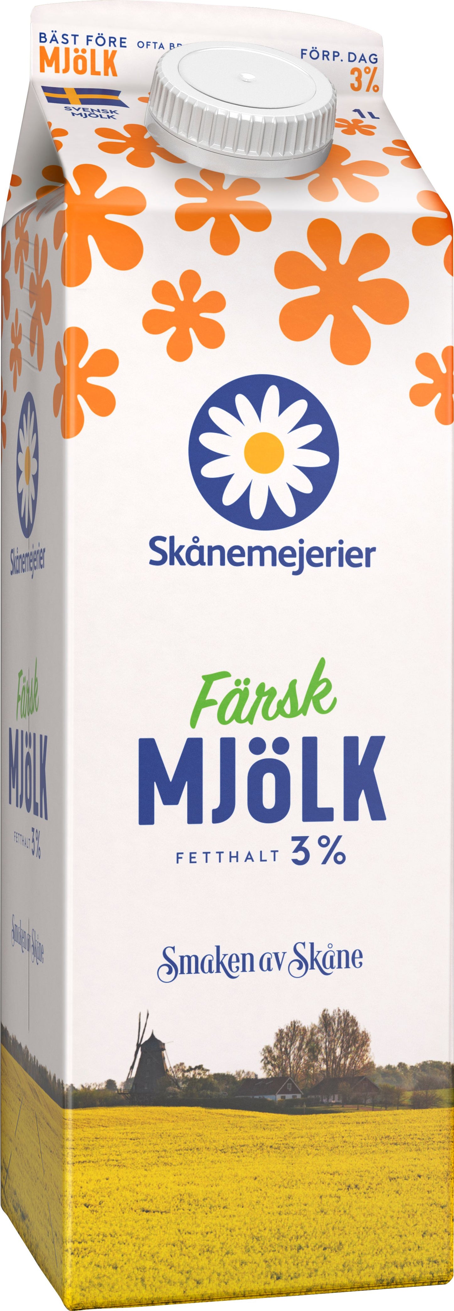 Mjölk 3%, 1L Skånemejerier