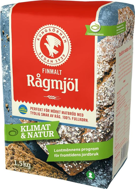 Rågmjöl Finmalt 1,5kg Kungsörnen