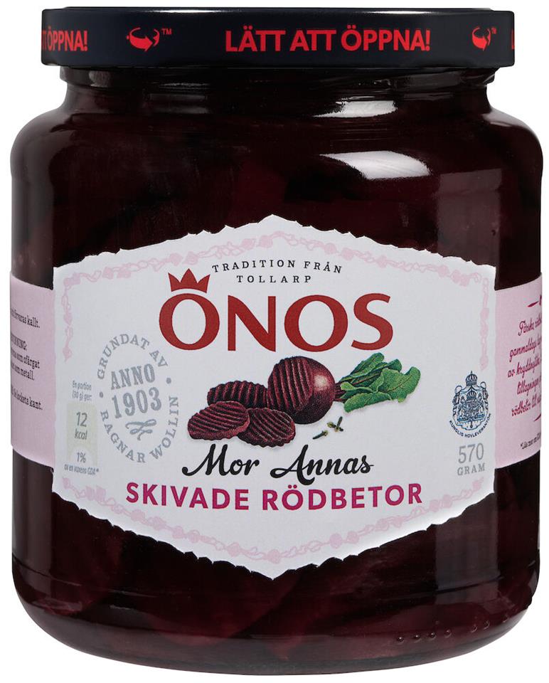 Skivade Rödbetor Mor Annas 570g, Önos