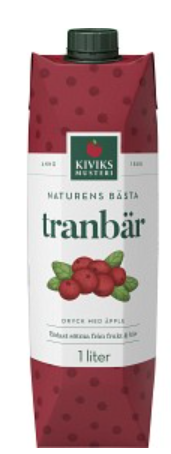 Tranbärsdryck 1L Kiviks Musteri