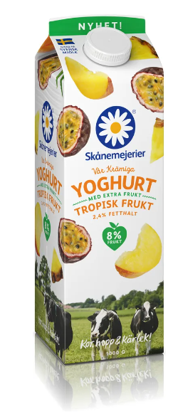 Yoghurt Tropisk 1L Skånemejeri